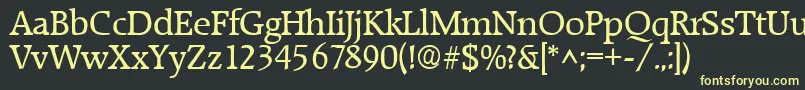 RaleighRegular Font – Yellow Fonts on Black Background