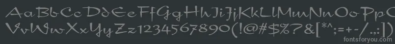 NewDayScript Font – Gray Fonts on Black Background