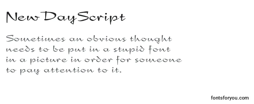 NewDayScript Font