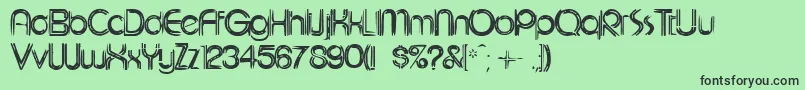 Eeviac Font – Black Fonts on Green Background