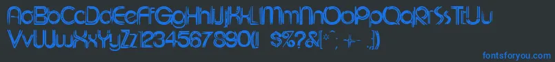 Eeviac Font – Blue Fonts on Black Background