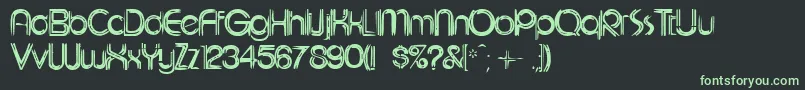 フォントEeviac – 黒い背景に緑の文字