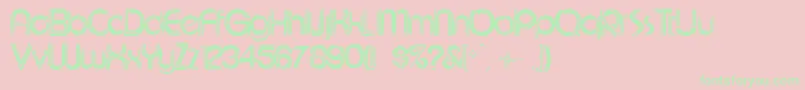 Eeviac-Schriftart – Grüne Schriften auf rosa Hintergrund