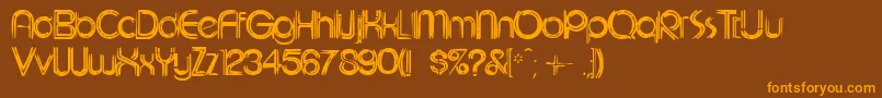 Eeviac Font – Orange Fonts on Brown Background
