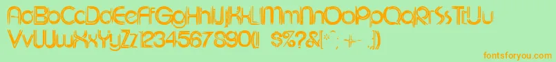 Eeviac Font – Orange Fonts on Green Background