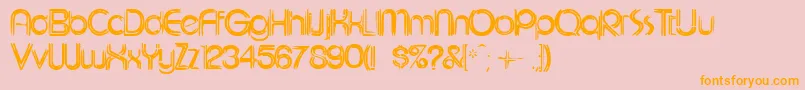 Eeviac Font – Orange Fonts on Pink Background