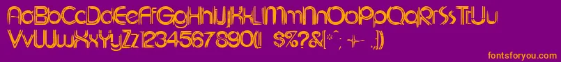 Eeviac Font – Orange Fonts on Purple Background