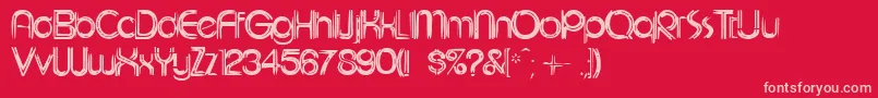 Eeviac Font – Pink Fonts on Red Background