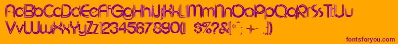 Eeviac Font – Purple Fonts on Orange Background