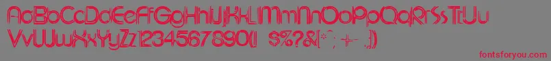 Eeviac Font – Red Fonts on Gray Background