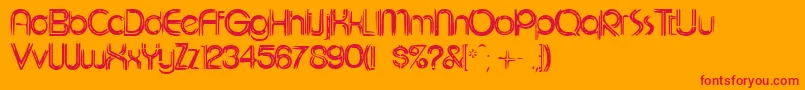 Eeviac Font – Red Fonts on Orange Background