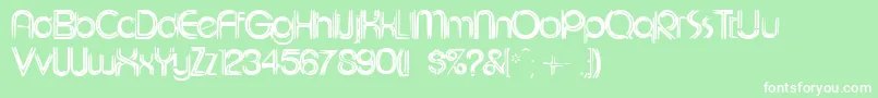 Eeviac Font – White Fonts on Green Background
