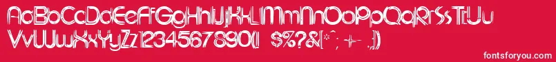 Eeviac Font – White Fonts on Red Background
