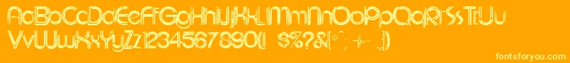 Eeviac Font – Yellow Fonts on Orange Background