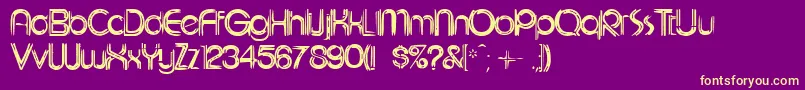 More about Eeviac Font Eeviac Font – Yellow Fonts on Purple Background