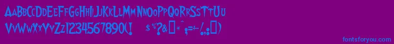 Walshes Font – Blue Fonts on Purple Background