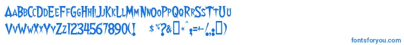 フォントWalshes – 白い背景に青い文字