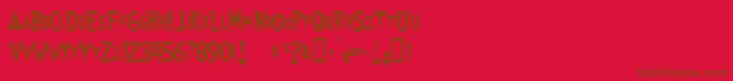 Walshes-fontti – ruskeat fontit punaisella taustalla