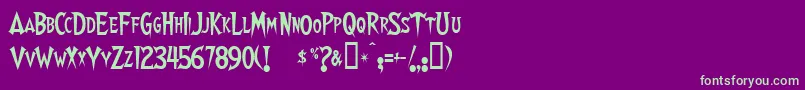 Walshes Font – Green Fonts on Purple Background