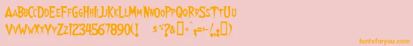 Шрифт Walshes – оранжевые шрифты на розовом фоне