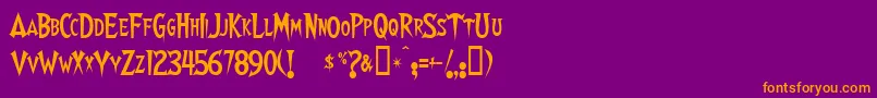 Шрифт Walshes – оранжевые шрифты на фиолетовом фоне