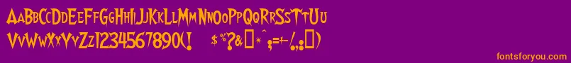 Walshes Font – Orange Fonts on Purple Background