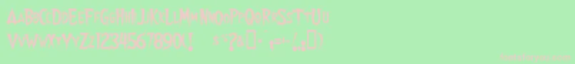 Walshes Font – Pink Fonts on Green Background