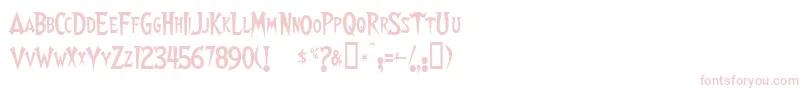 Walshes-Schriftart – Rosa Schriften auf weißem Hintergrund