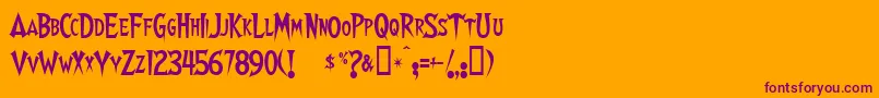 Шрифт Walshes – фиолетовые шрифты на оранжевом фоне