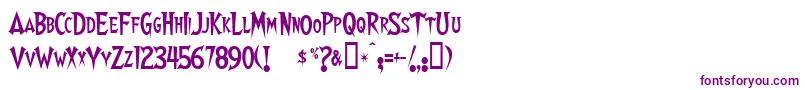 フォントWalshes – 白い背景に紫のフォント