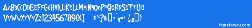 フォントWalshes – 青い背景に白い文字