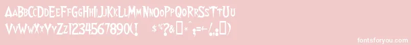 Walshes Font – White Fonts on Pink Background
