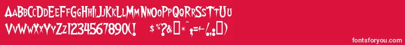 Walshes-fontti – valkoiset fontit punaisella taustalla
