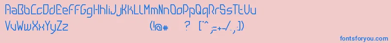 フォントGibiTm – ピンクの背景に青い文字