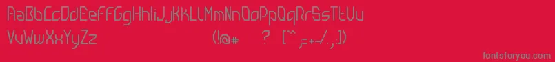 GibiTm Font – Gray Fonts on Red Background