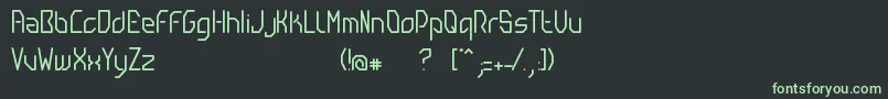 Шрифт GibiTm – зелёные шрифты на чёрном фоне