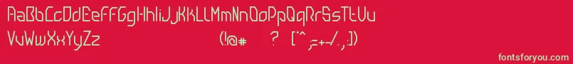 GibiTm Font – Green Fonts on Red Background