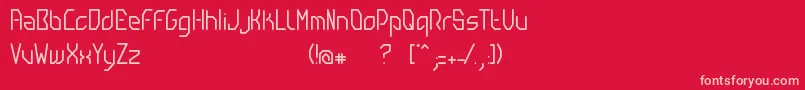 GibiTm Font – Pink Fonts on Red Background