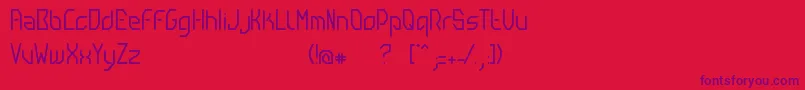 GibiTm-Schriftart – Violette Schriften auf rotem Hintergrund