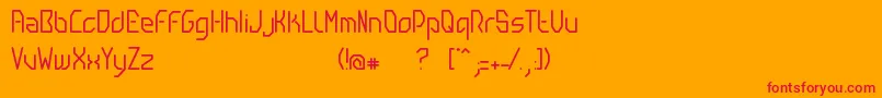 fuente GibiTm – Fuentes Rojas Sobre Fondo Naranja