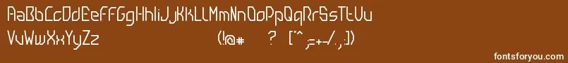 フォントGibiTm – 茶色の背景に白い文字