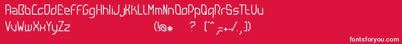 GibiTm Font – White Fonts on Red Background