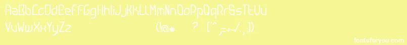 GibiTm Font – White Fonts on Yellow Background