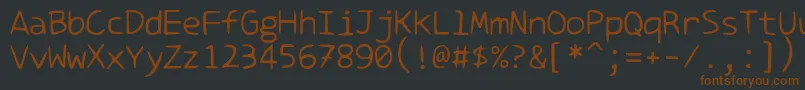 Шрифт Consolefu – коричневые шрифты на чёрном фоне