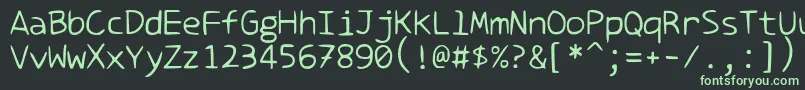 フォントConsolefu – 黒い背景に緑の文字
