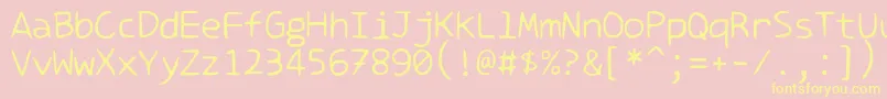 Consolefu Font – Yellow Fonts on Pink Background