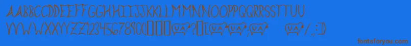 ExplodingSheep Font – Brown Fonts on Blue Background