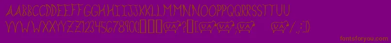 Шрифт ExplodingSheep – коричневые шрифты на фиолетовом фоне