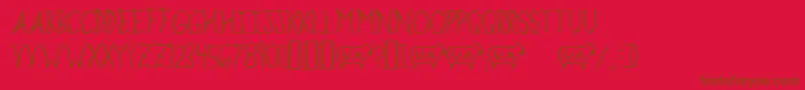 フォントExplodingSheep – 赤い背景に茶色の文字