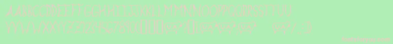 ExplodingSheep-fontti – vaaleanpunaiset fontit vihreällä taustalla